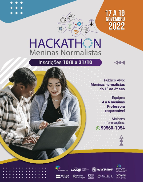 Inscrições para a Hackathon Meninas Normalistas nas Exatas