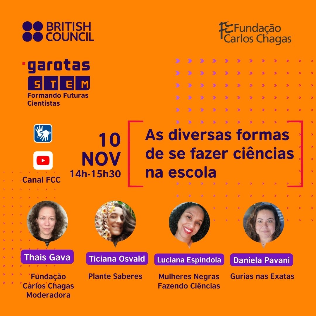 3ª Roda de Conversa Garotas STEM: As diversas formas de se fazer ciências na escola