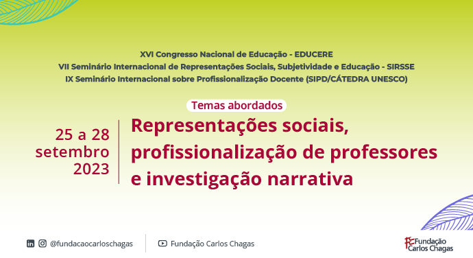 Congresso Nacional de Educação (EDUCERE) reúne seminários sobre representações sociais e profissionalização docente